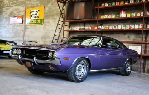 A picture of a classic Dodge